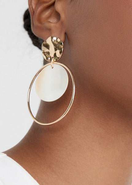 Jieding Europe and America 18k gold stainless steel circle earrings high-end ins stud earrings titanium steel earrings cross-border color-preserving jewelry