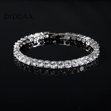 Lache Bracelet | Gold Silver Zirconia Women’s Tennis Bracelet - Silver - Bracelets