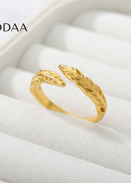 Ferriere Ring | Gold Leaf Fine Ring - Adjustable - Rings