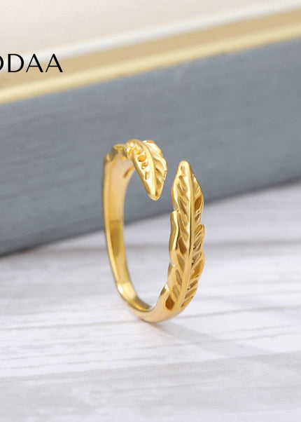 Ferriere Ring | Gold Leaf Fine Ring - Adjustable - Rings
