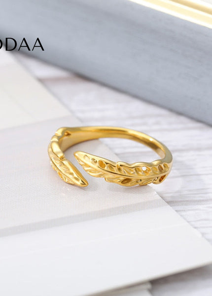 Ferriere Ring | Gold Leaf Fine Ring - Adjustable - Rings