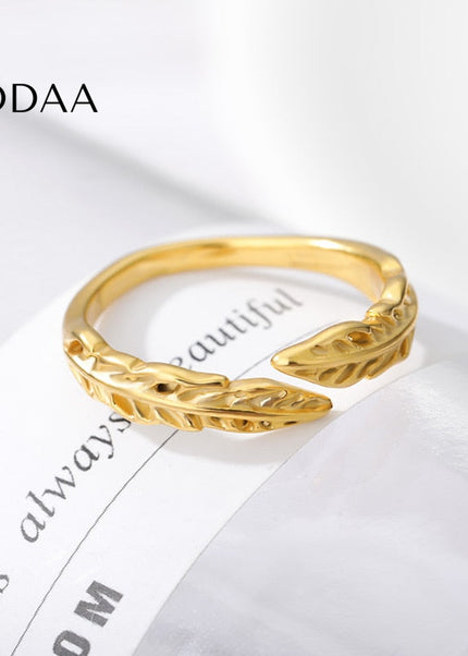 Ferriere Ring | Gold Leaf Fine Ring - Adjustable - Rings