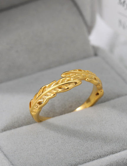 Ferriere Ring | Gold Leaf Fine Ring - Adjustable - Rings