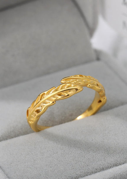 Ferriere Ring | Gold Leaf Fine Ring - Adjustable - Rings