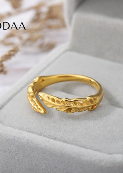 Ferriere Ring | Gold Leaf Fine Ring - Adjustable - Rings
