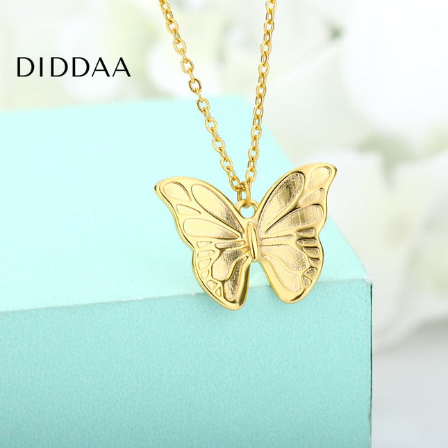 Charming Pendant Necklace | Gold Silver Butterfly Chain - Necklaces