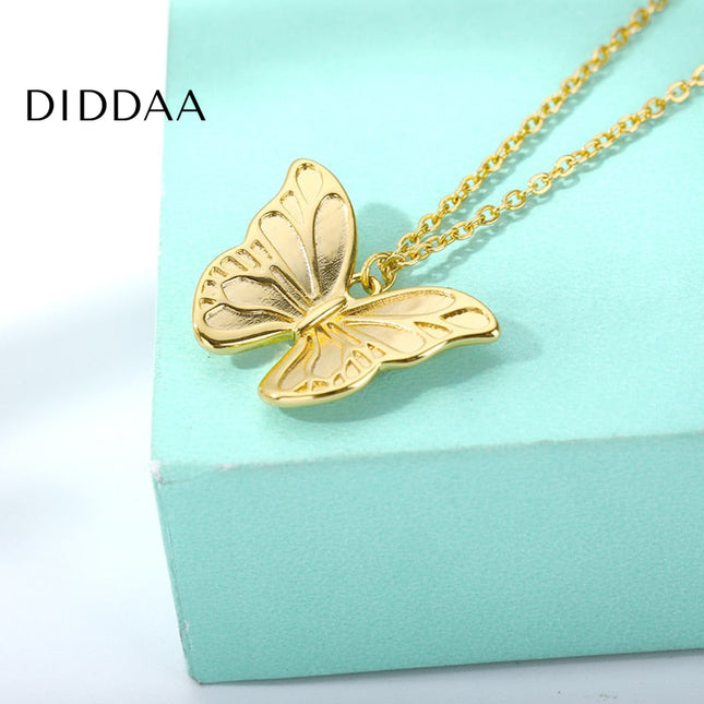 Charming Pendant Necklace | Gold Silver Butterfly Chain - Necklaces