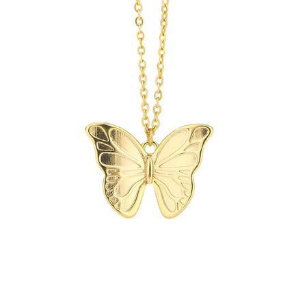 Charming Pendant Necklace | Gold Silver Butterfly Chain