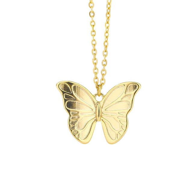 Charming Pendant Necklace | Gold Silver Butterfly Chain