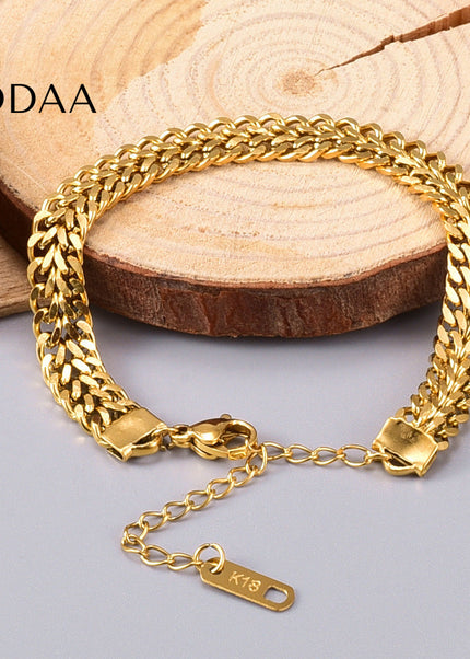Casena Bracelet | Gold Thick Chain - Gold - Bracelets