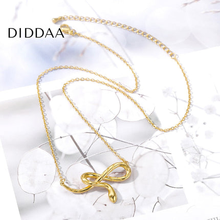 Serpent Pendant Necklace | Gold Infinity Snake Symbol Chain - Necklaces