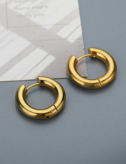 SOUVOIR Gold 14K Gold Plated Earrings Hooped Earrings | Gold Silver Simple Minimal Hoop Earrings