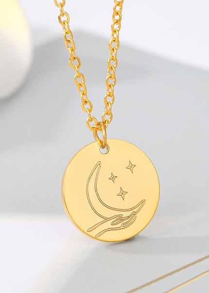 Choisir Pendant Necklace | Gold Moon Chain - Gold - Necklaces