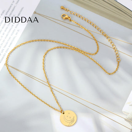 Choisir Pendant Necklace | Gold Moon Chain - Necklaces