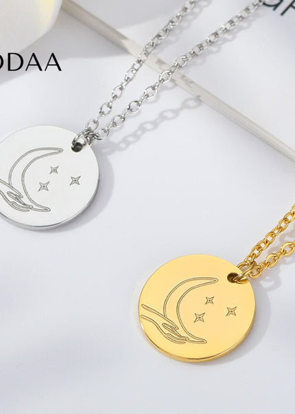 Choisir Pendant Necklace | Gold Moon Chain - Silver - Necklaces