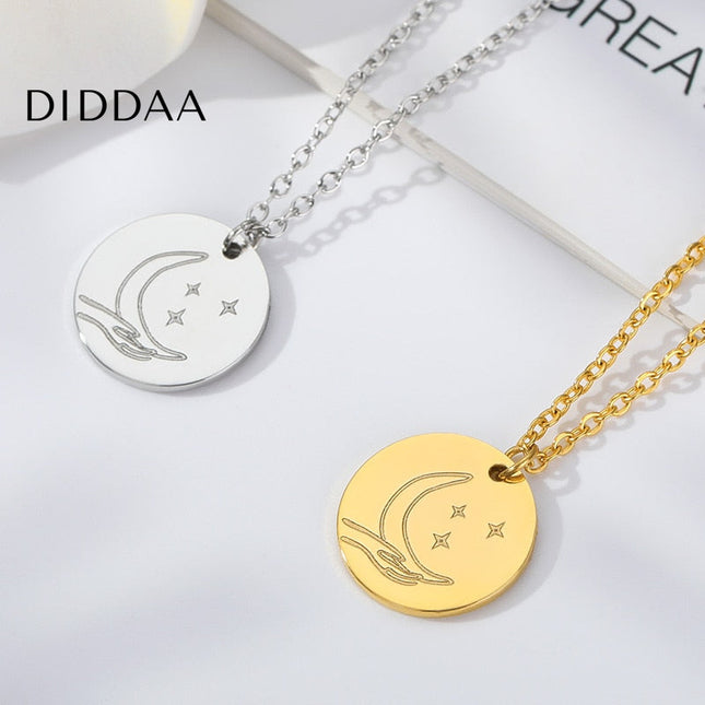 Choisir Pendant Necklace | Gold Moon Chain - Silver - Necklaces