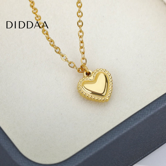 Eternal Pendant Necklace | Gold Love Heart Small Chain - Necklaces