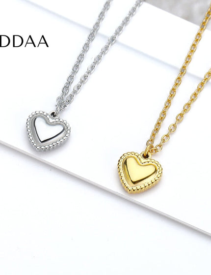Eternal Pendant Necklace | Gold Love Heart Small Chain - Silver - Necklaces