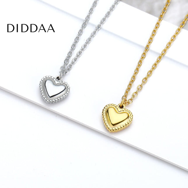 Eternal Pendant Necklace | Gold Love Heart Small Chain - Silver - Necklaces