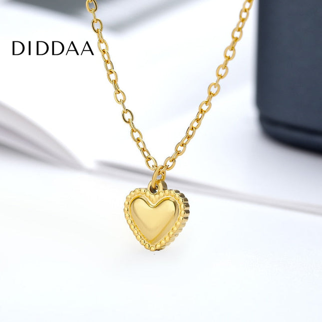 Eternal Pendant Necklace | Gold Love Heart Small Chain - Necklaces