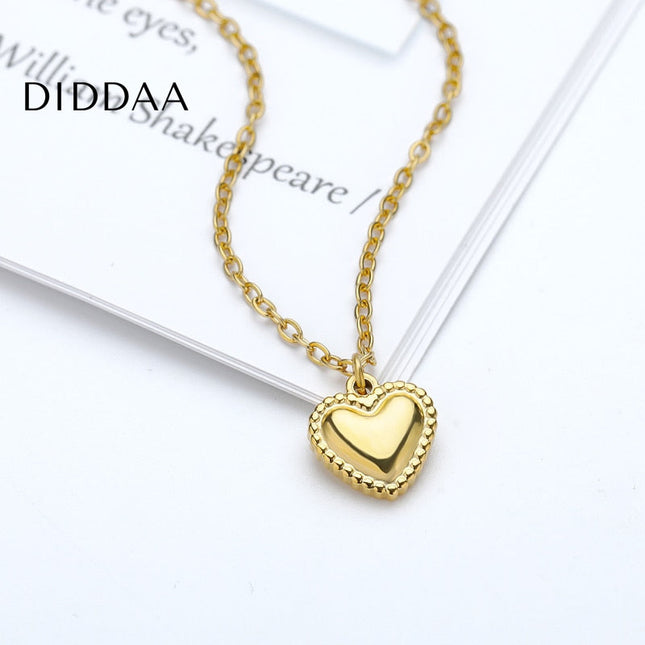 Eternal Pendant Necklace | Gold Love Heart Small Chain - Necklaces