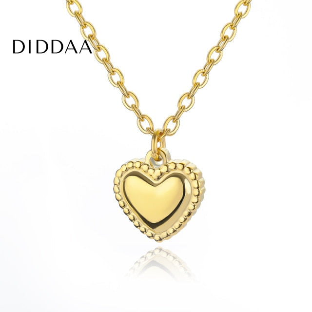 Eternal Pendant Necklace | Gold Love Heart Small Chain - Necklaces
