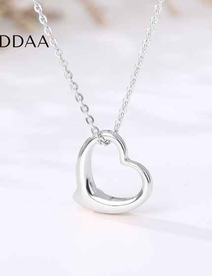 Warmly Pendant Necklace | Gold Heart Chain - Silver - Necklaces