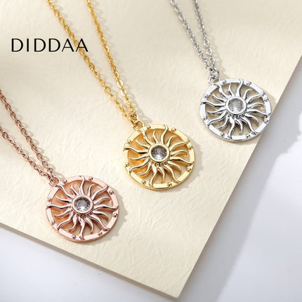 Nombre Pendant Necklace | Gold Shimmering Sun Zirconia Chain - Silver - Necklaces
