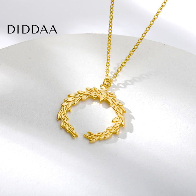 Huit Pendant Necklace | Gold Silver Simple Chain - Necklaces