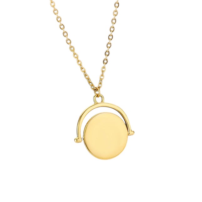 Chaise Pendant Necklace | Gold Silver Simple Chain