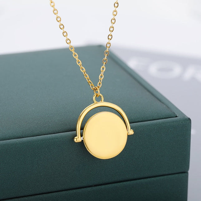 Chaise Pendant Necklace | Gold Silver Simple Chain - Necklaces