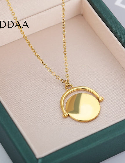 Chaise Pendant Necklace | Gold Silver Simple Chain - Gold - Necklaces