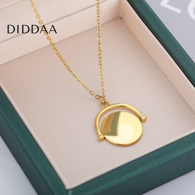 Chaise Pendant Necklace | Gold Silver Simple Chain - Gold - Necklaces