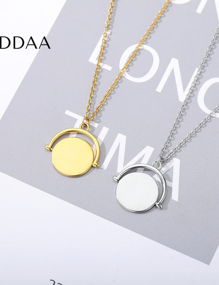 Chaise Pendant Necklace | Gold Silver Simple Chain - Silver - Necklaces