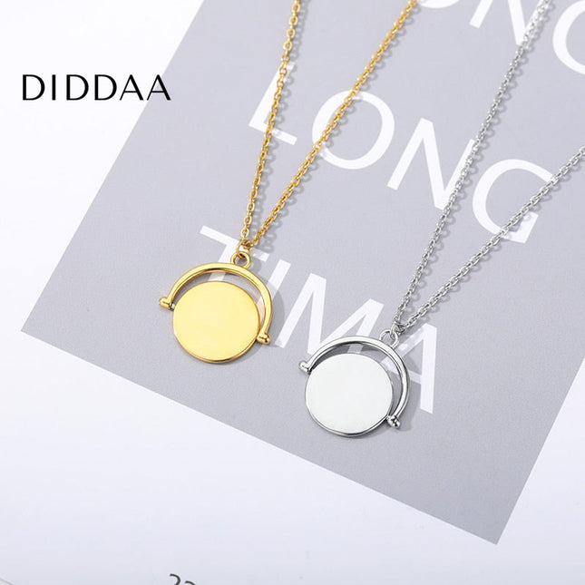 Chaise Pendant Necklace | Gold Silver Simple Chain - Silver - Necklaces