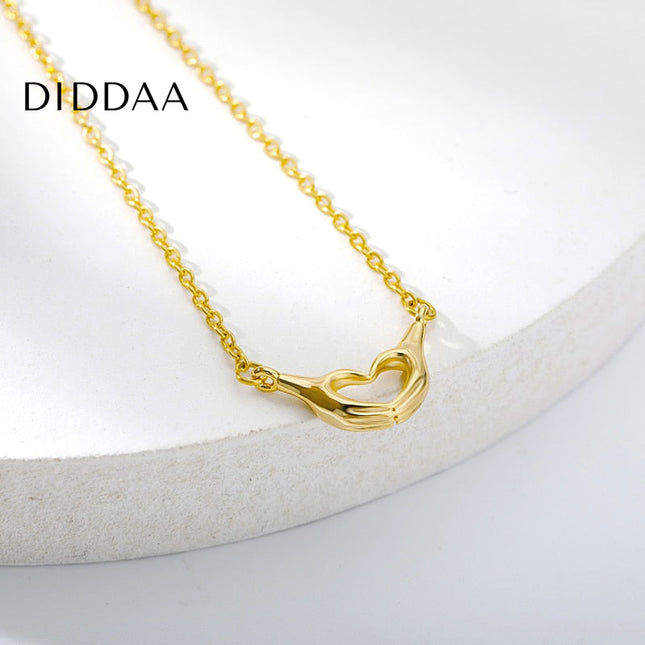 Conjoined Pendant Necklace | Gold Love Heart Chain - Necklaces