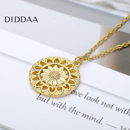 Sierra Pendant Necklace | Gold Large Sun Chain - Necklaces