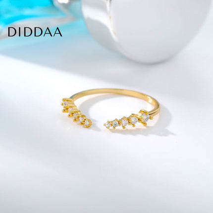 Boveda Ring | Gold Silver Simple Zirconia Fine Ring - Rings