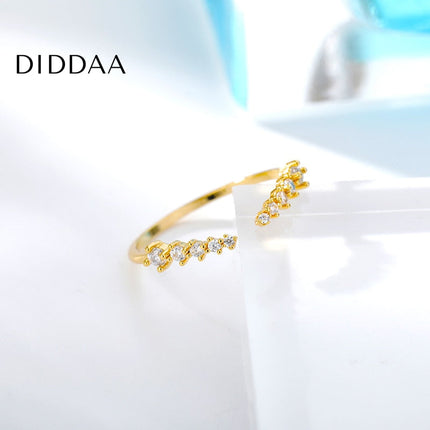 Boveda Ring | Gold Silver Simple Zirconia Fine Ring - Rings