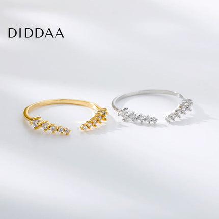 Boveda Ring | Gold Silver Simple Zirconia Fine Ring - Adjustable / Silver - Rings