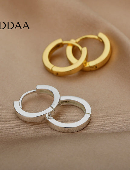 Pecan Earrings | Gold Simple Cute Hoop Earrings - Silver - Earrings