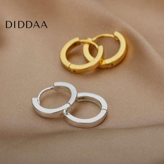 Pecan Earrings | Gold Simple Cute Hoop Earrings - Silver - Earrings