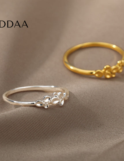 Rosemary Ring | Gold Leaves Fine Ring - 7 / Silver - Rings