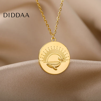 Valorent Pendant Necklace | Large Gold Sun Chain - Gold - Necklaces