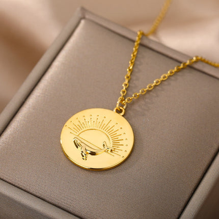 Valorent Pendant Necklace | Large Gold Sun Chain - Necklaces