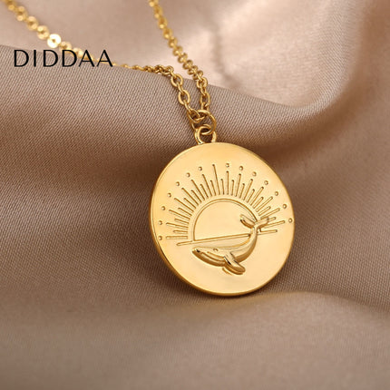 Valorent Pendant Necklace | Large Gold Sun Chain - Necklaces