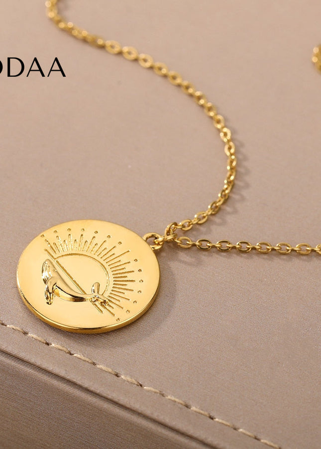 Valorent Pendant Necklace | Large Gold Sun Chain - Necklaces