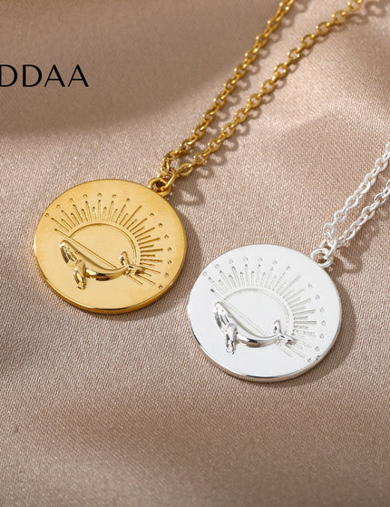 Valorent Pendant Necklace | Large Gold Sun Chain - Silver - Necklaces