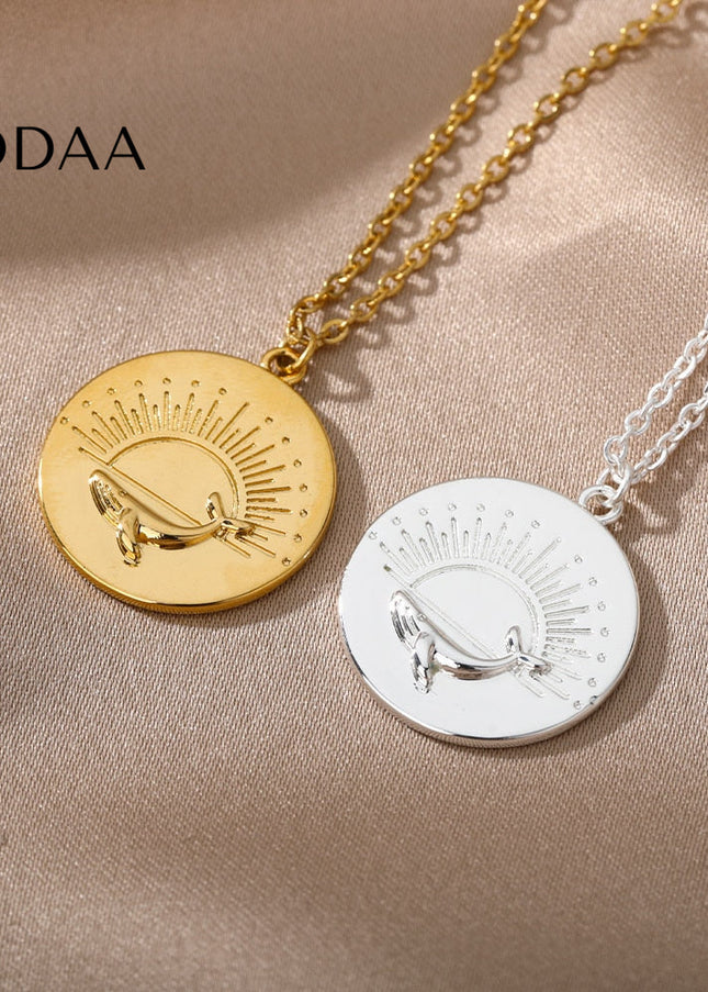 Valorent Pendant Necklace | Large Gold Sun Chain - Silver - Necklaces