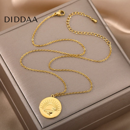 Valorent Pendant Necklace | Large Gold Sun Chain - Necklaces